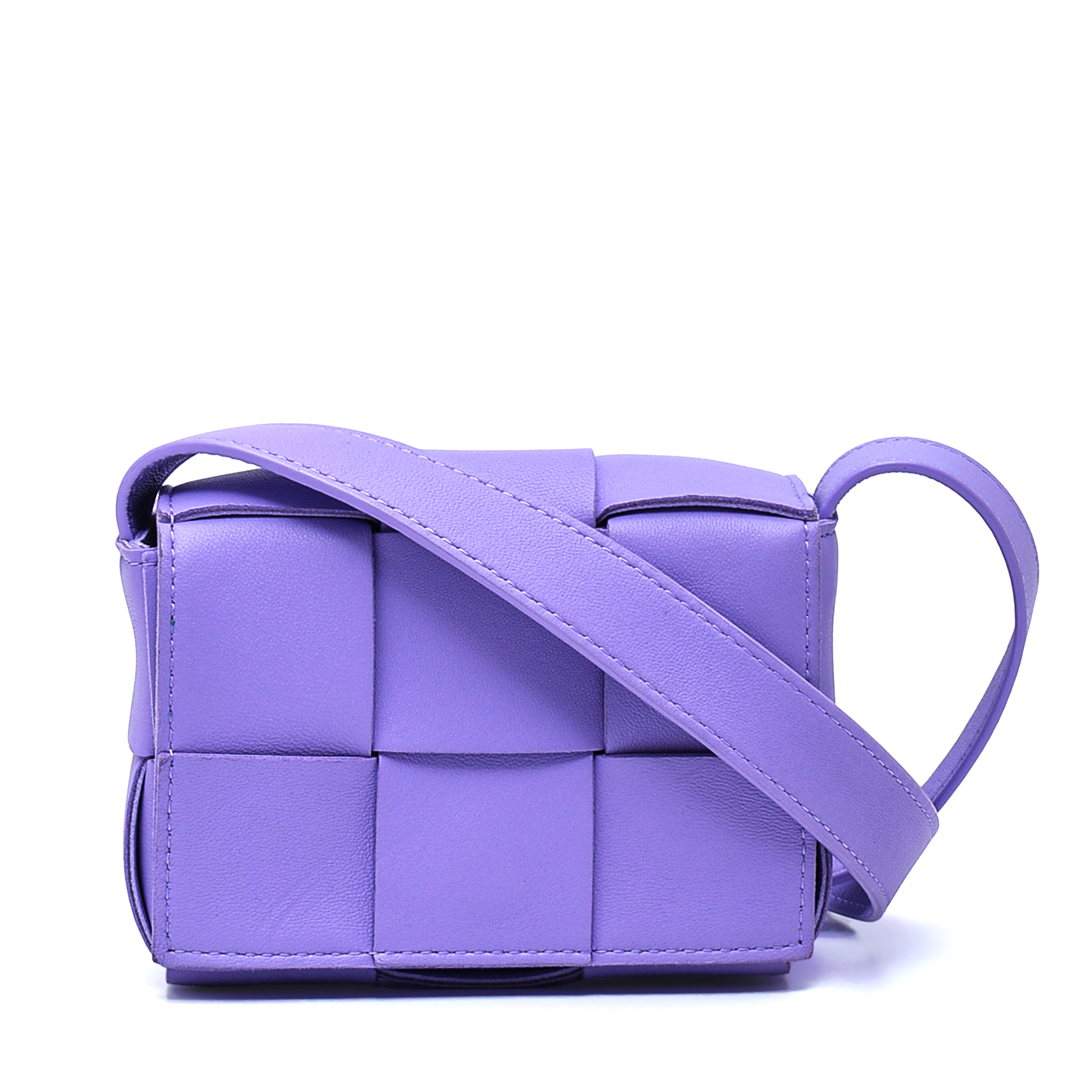 Bottega Veneta - Lilac intrecciato Leather Mini Cassette Bag